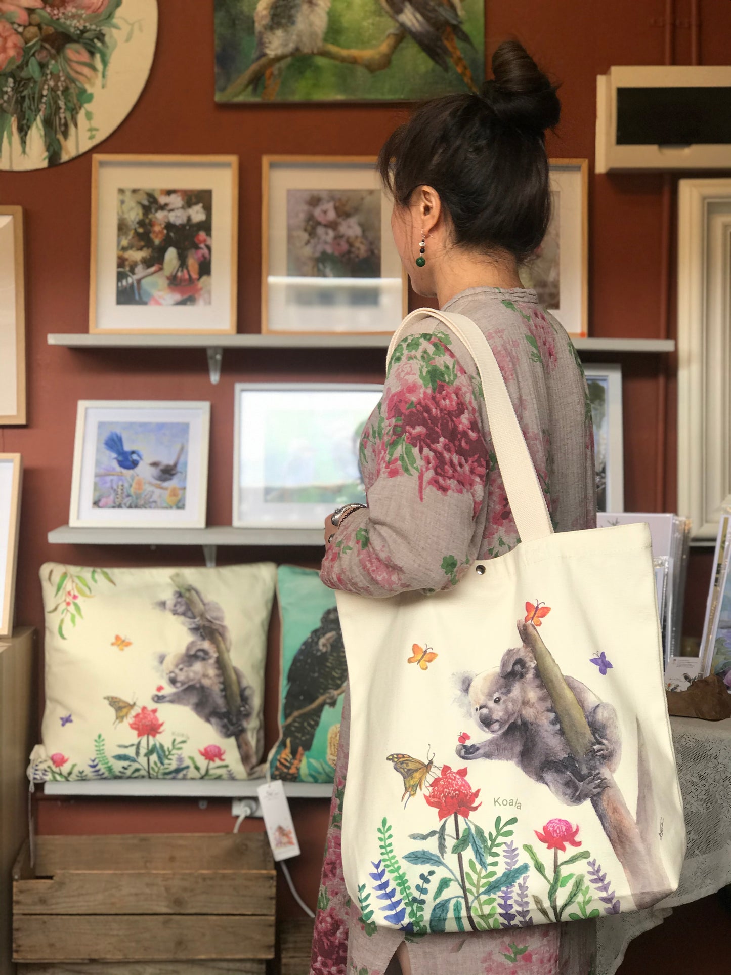 Koala Tote Bag,art bag,gift,Australian animal