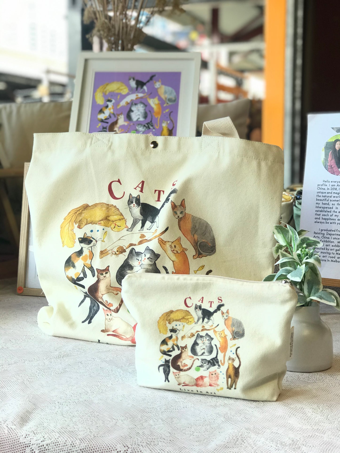 Cats Tote Bags,Art Bag,Gift,