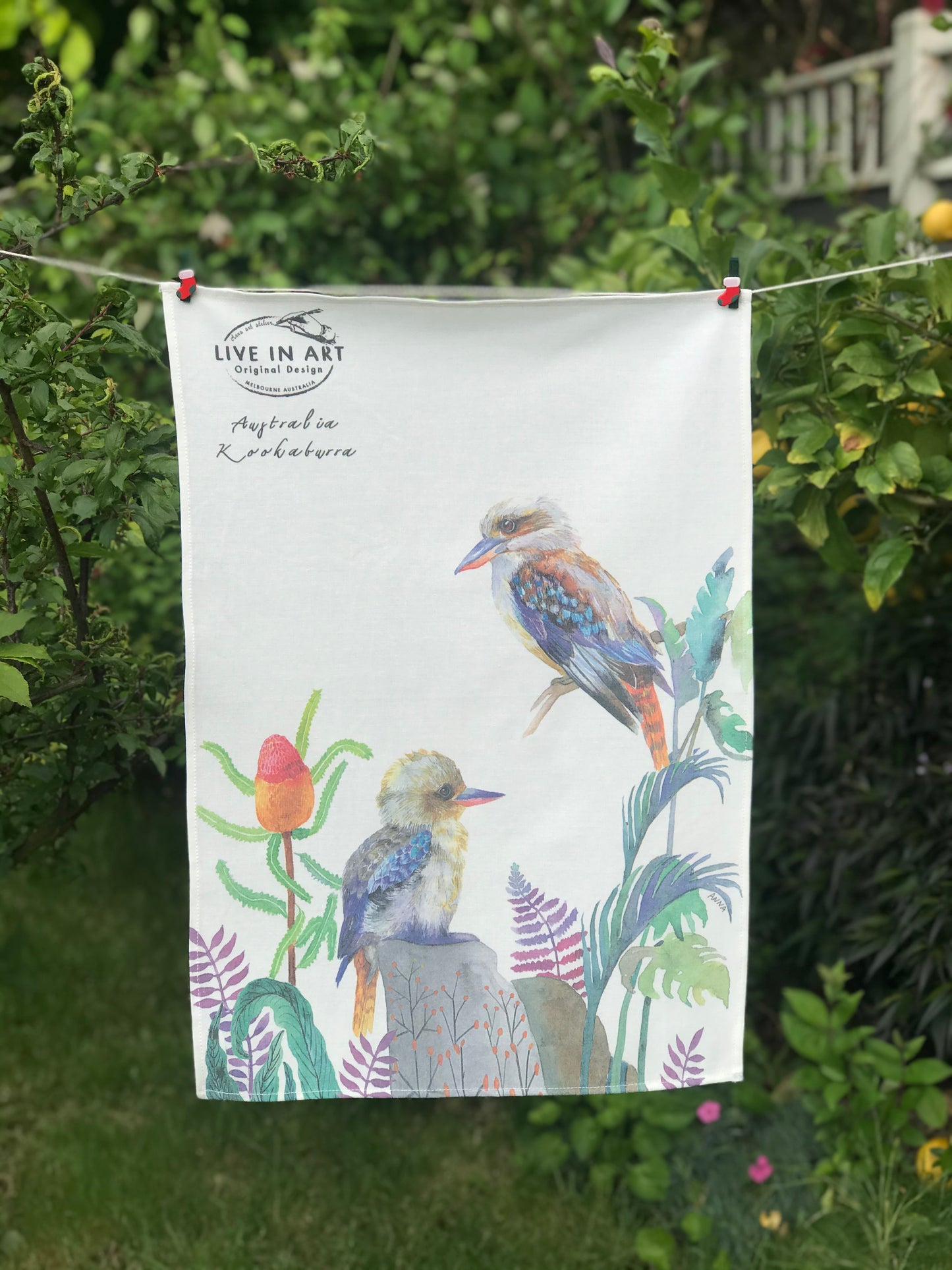 Kookaburra Tea Towel,Australian Bird