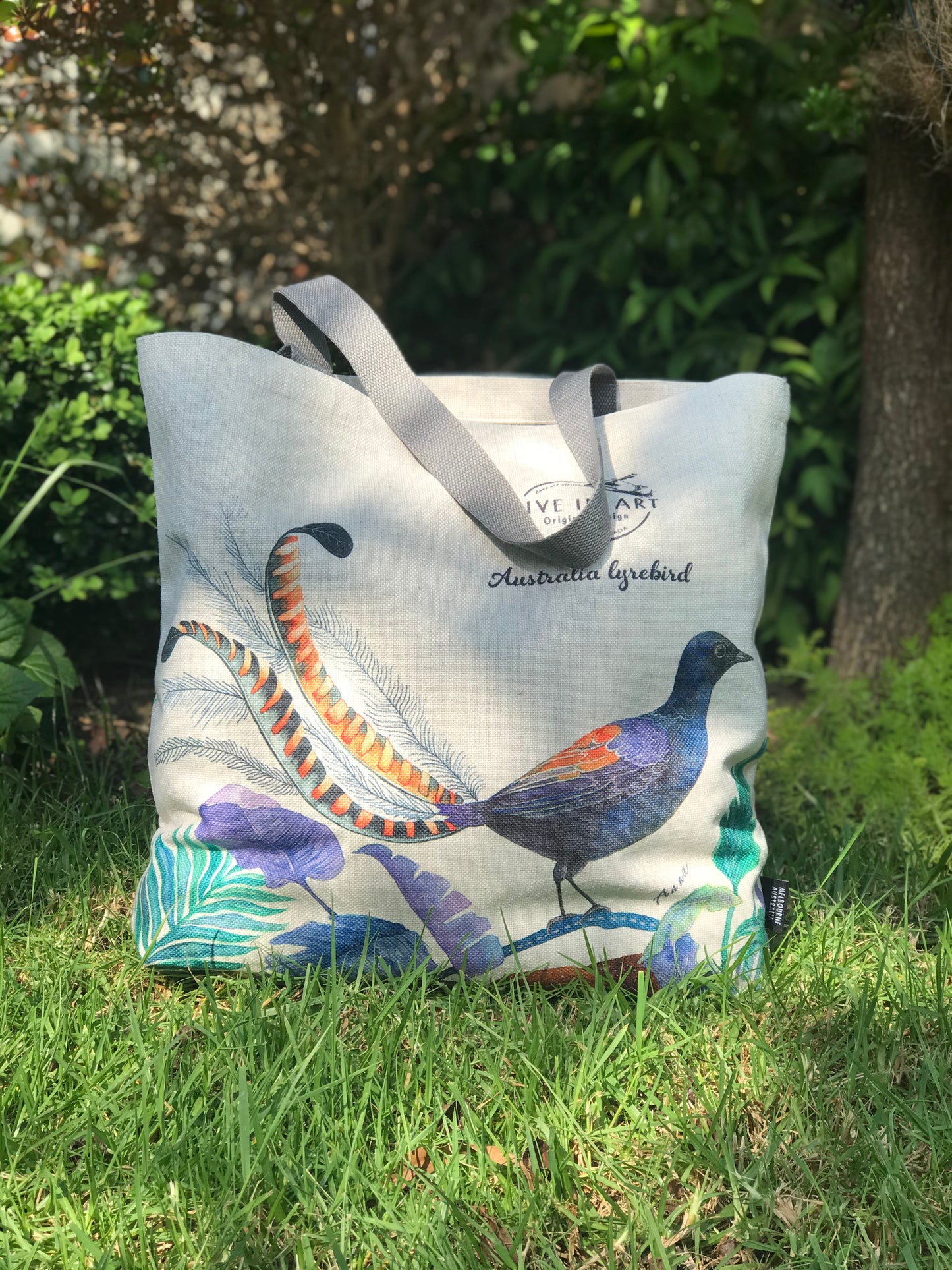 Lyrebird Tote bag,Art bag,Gift,Australian Bird