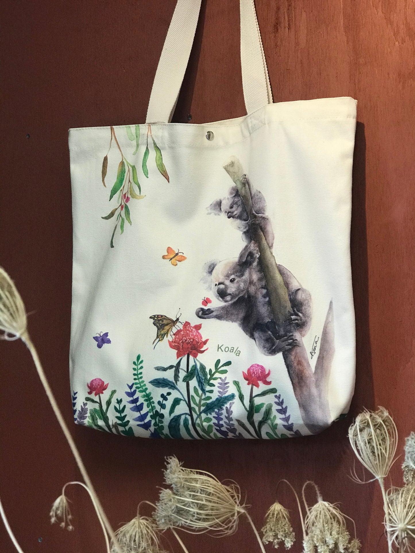 Koala Tote Bag,art bag,gift,Australian animal