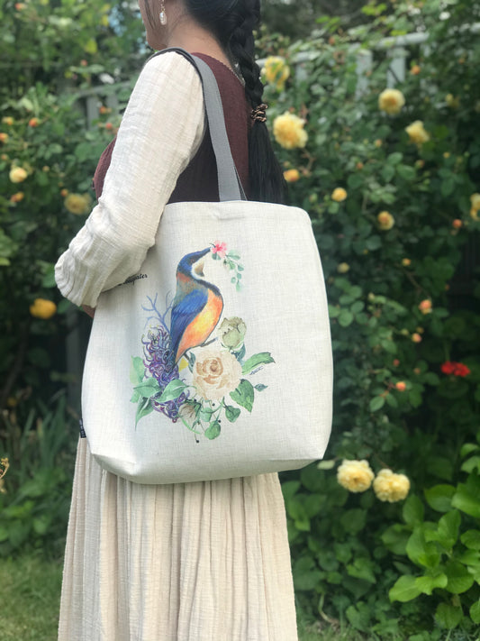 Honeyeater Tote bag,Art bag,Gift,Australian Bird